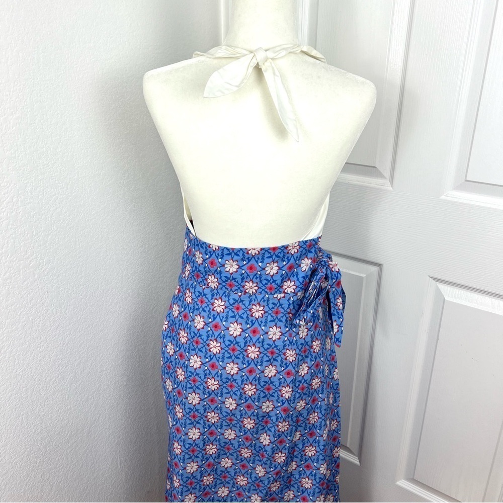 Tuckernuck floral Halfter wrap maxi dress size M - Picture 5 of 9